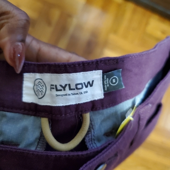 Flylow Apparel Womens Comfortable Durable Shorts Dark Purple Maroon Size S - Picture 5 of 5